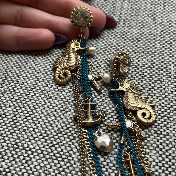 Y2K Vintage Betsey Johnson Nautical Theme Earrings Circa 2007 - Picture 17 of 17